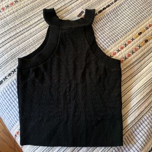 Black Stretchy Crop Top